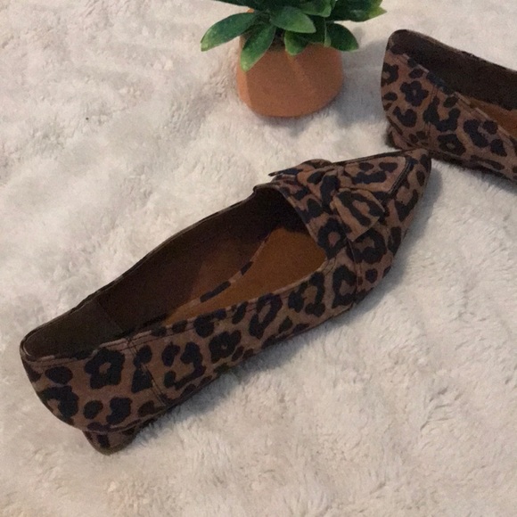 Franco Sarto Leather Shoes Flats Leopard 7.5 new - Picture 5 of 14